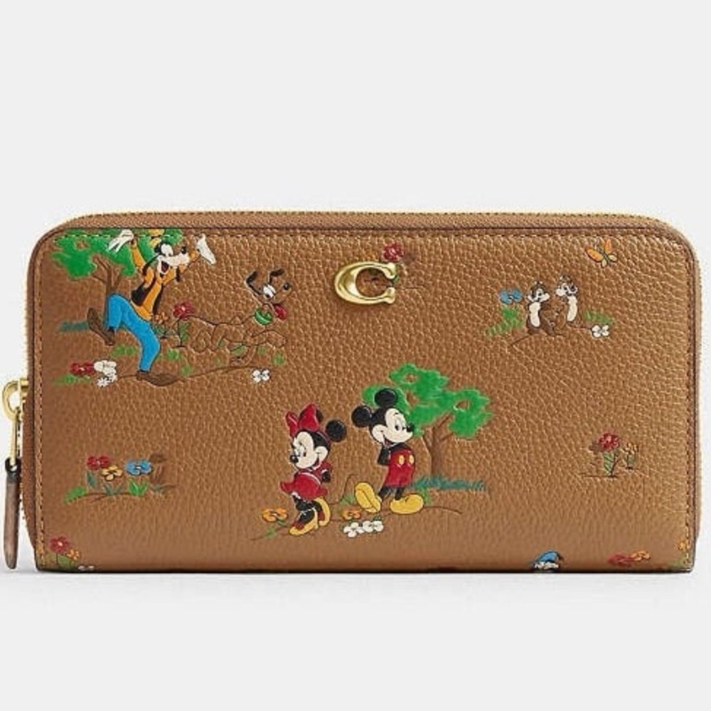 Coach Disney X Coach Essential Accordion Zip Wallet
With Mickey Mouse And Friend